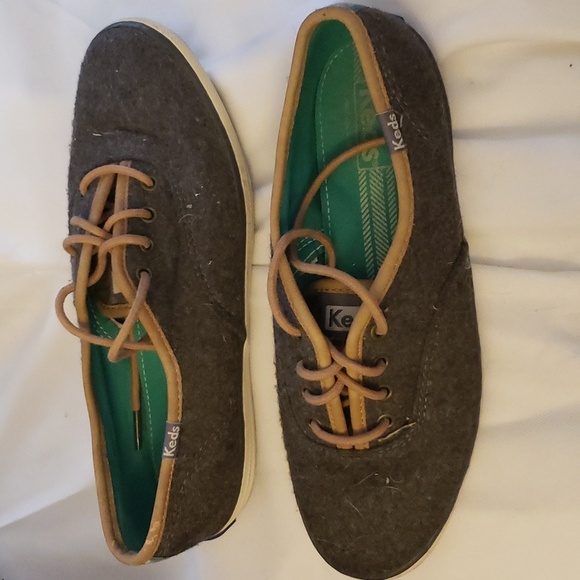 Keds Champion Fleet Gray Wool Sneakers Size 5.5 - Picture 7 of 8